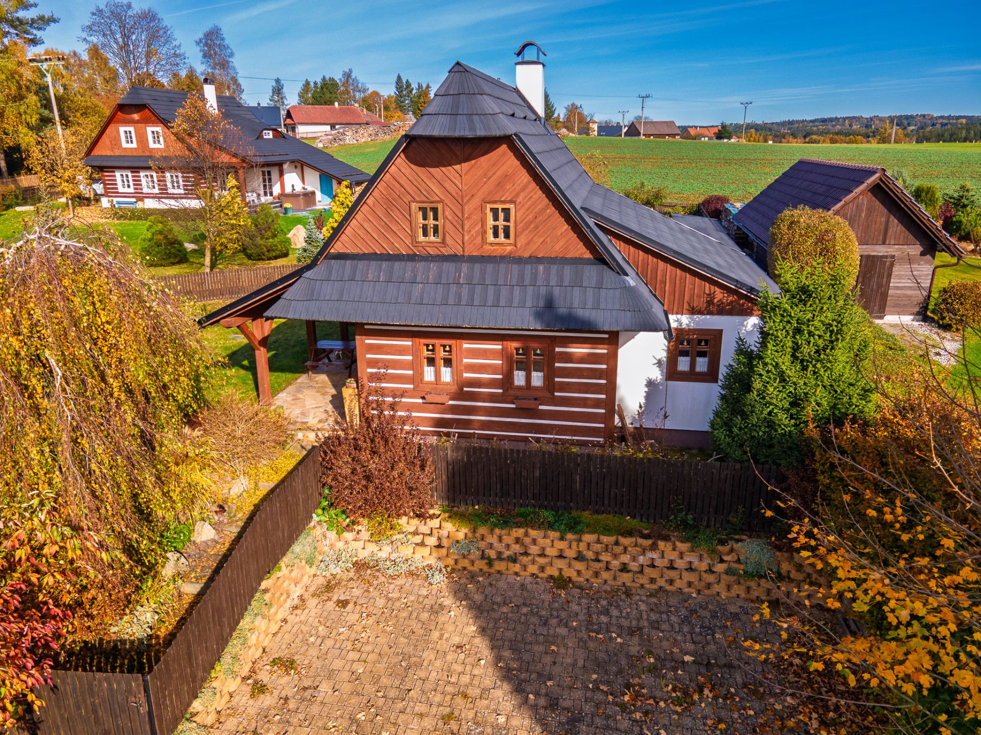 Dřevíkov, prodej stylové chalupy 3+kk, na pozemku 724m2